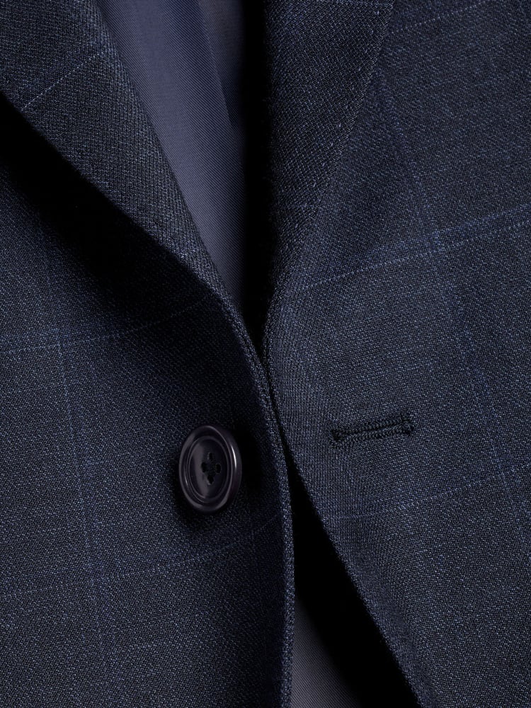Charles Tyrwhitt Blue Seasonal Design Check SF Jacket - Image 4 of 4