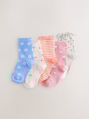 Multi 5 Pack Cotton Rich Ruffle Ankle socks - Image 2 of 9