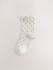 Multi 5 Pack Cotton Rich Ruffle Ankle socks - Image 5 of 9