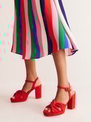 Boden Red Twist Front Platform Sandals - Image 1 of 4
