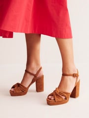 Boden Brown Twist Front Platform Sandals - Image 1 of 4