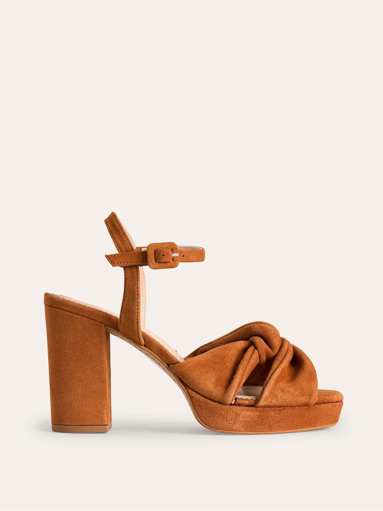 Boden Brown Twist Front Platform Sandals - Image 2 of 4