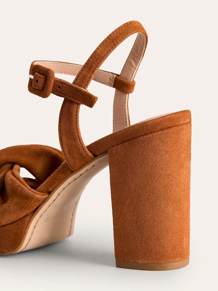 Boden Brown Twist Front Platform Sandals - Image 4 of 4