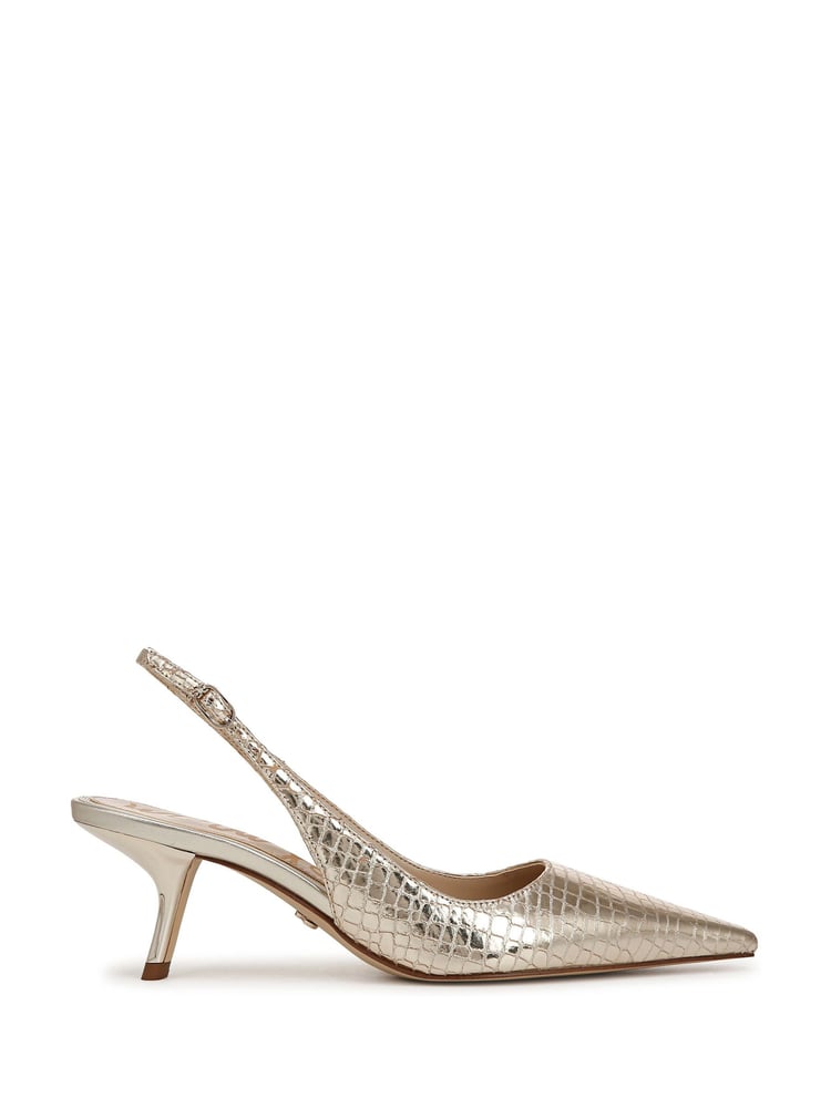 Sam Edelman Regular Fit Gold Bianka Sling Slingbacks - Image 1 of 6