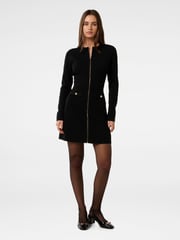 Forever New Black Dani Long Sleeves Zip Detail Mini Dress - Image 5 of 5