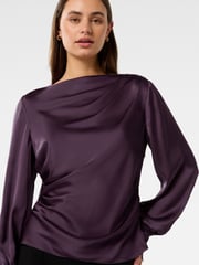 Forever New Purple Rahnee Ruched Top - Image 5 of 5