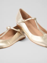 LK Bennett Metallic Drew T Bar Flats - Image 4 of 4