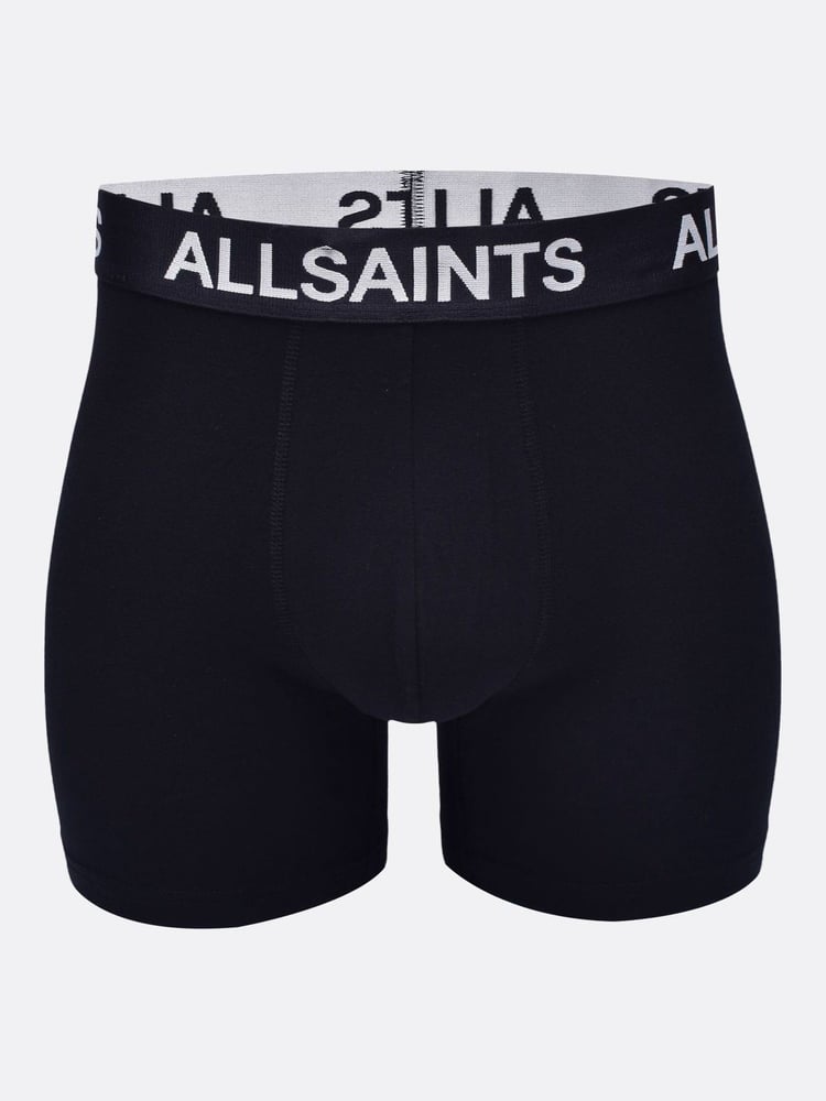 AllSaints Black Micro Modal Boxers 3 Pack - Image 2 of 5 AllSaints Black Micro Modal Boxers 3 Pack - Image 2 of 5