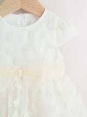 White 3D Flowers Baby Occasion Dress (0mths-2yrs) - Image 3 of 8