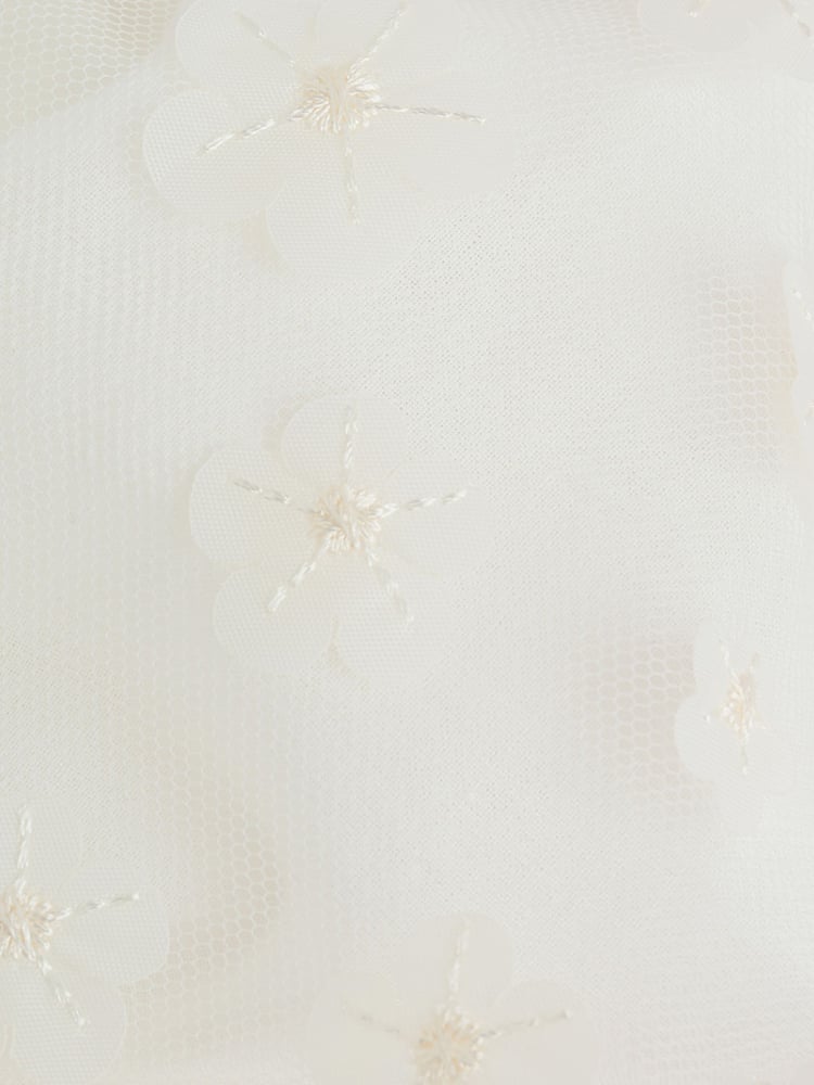 White 3D Flowers Baby Occasion Dress (0mths-2yrs) - Image 8 of 8