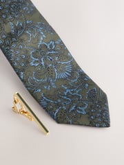 Green Slim Design Tie And Clip - Image 2 of 3