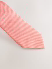 Coral Textured Tie And Pocket Square Set - Image 2 of 4