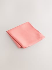 Coral Textured Tie And Pocket Square Set - Image 4 of 4