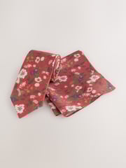 Red Kew Gardens Floral Tie and Pocket Square - Image 1 of 4
