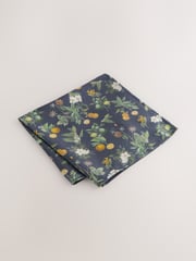 Navy Kew Gardens Floral Tie and Pocket Square - Image 4 of 4