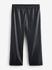 Live Unlimited Black Curve Faux Leather Elasticated Waist Trousers - Image 4 of 4