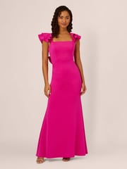 Adrianna Pink Papell Scuba Mermaid Gown - Image 1 of 7