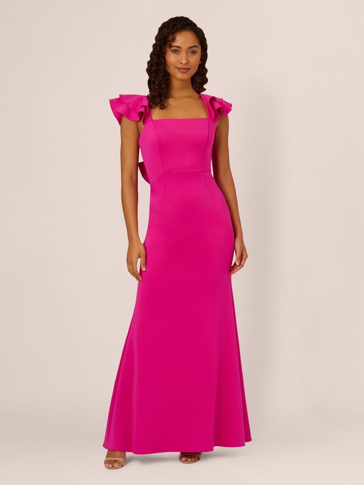 Adrianna Pink Papell Scuba Mermaid Gown - Image 1 of 7