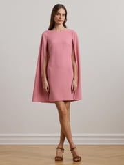 Lauren Ralph Lauren Petra Cape Georgette Cocktail Mini Dress - Image 1 of 5
