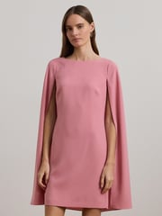 Lauren Ralph Lauren Petra Cape Georgette Cocktail Mini Dress - Image 2 of 5