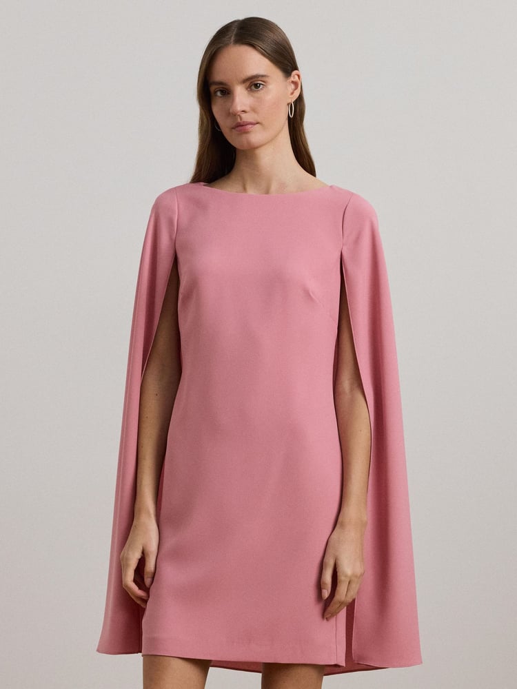 Lauren Ralph Lauren Petra Cape Georgette Cocktail Mini Dress - Image 2 of 5