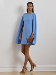 Lauren Ralph Lauren Petra Cape Georgette Cocktail Mini Dress - Image 1 of 8