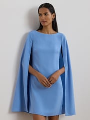 Lauren Ralph Lauren Petra Cape Georgette Cocktail Mini Dress - Image 2 of 8