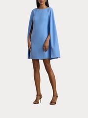 Lauren Ralph Lauren Petra Cape Georgette Cocktail Mini Dress - Image 7 of 8