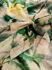 Kew Collection Green Floral Flutter Sleeve Wrap Midi Dress - Image 3 of 3