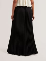 Ted Baker Black Haryx-Pleated Wide Leg Crepe Trousers - Image 3 of 5