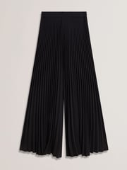 Ted Baker Black Haryx-Pleated Wide Leg Crepe Trousers - Image 4 of 5