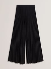 Ted Baker Black Haryx-Pleated Wide Leg Crepe Trousers - Image 5 of 5