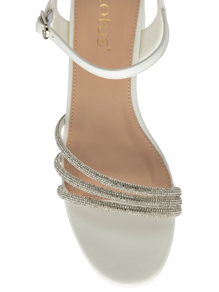 Lotus White Heeled Occasion Sandals - Image 4 of 4 Lotus White Heeled Occasion Sandals - Image 4 of 4
