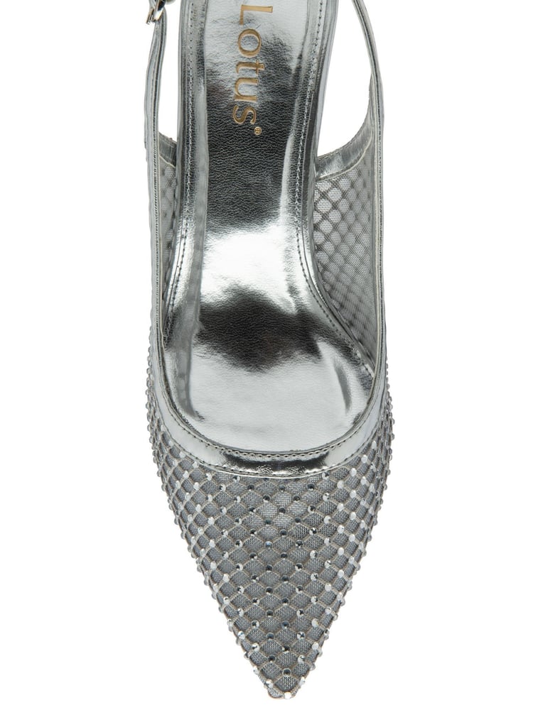 Lotus Silver Heeled Occasion Shoes - Image 4 of 4
