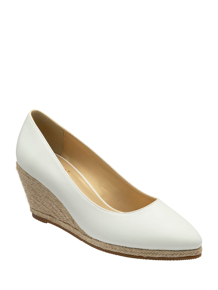 Lotus White Wedges Espadrilles Shoes - Image 1 of 4