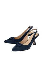 Lotus Blue Slingback Suede Court Shoes - Image 2 of 4