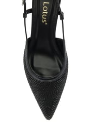 Lotus Black Slingback Occasion Shoes - Image 4 of 4
