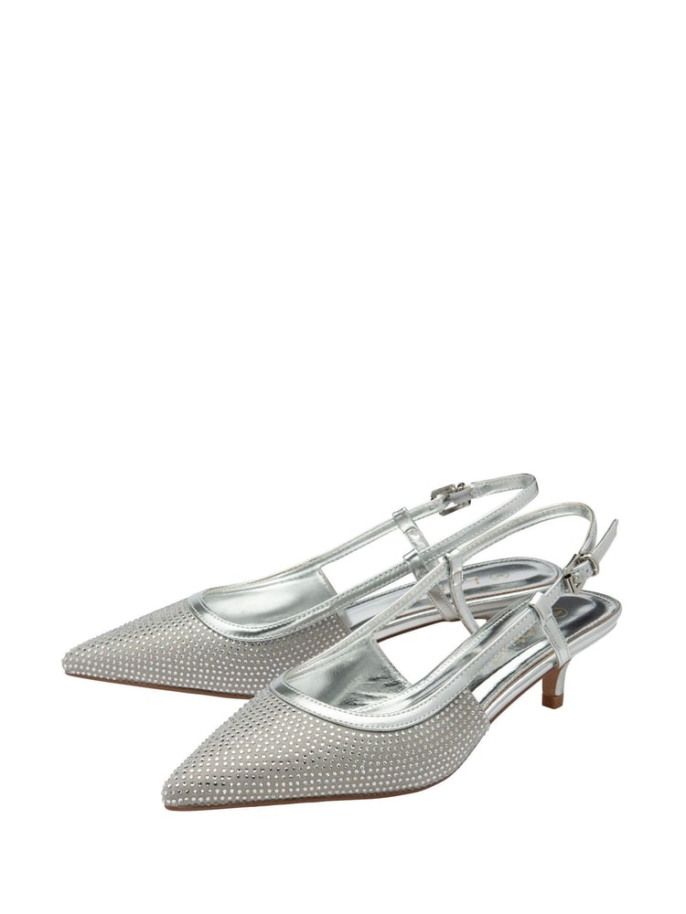 Lotus Silver Slingback Occasion Shoes - Image 2 of 4