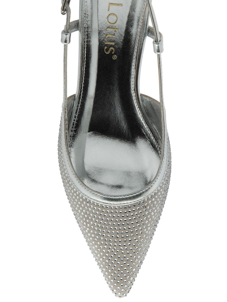 Lotus Silver Slingback Occasion Shoes - Image 4 of 4
