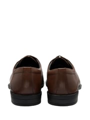 Lotus Brown Plain Front Lace-Up Shoes - Image 3 of 4