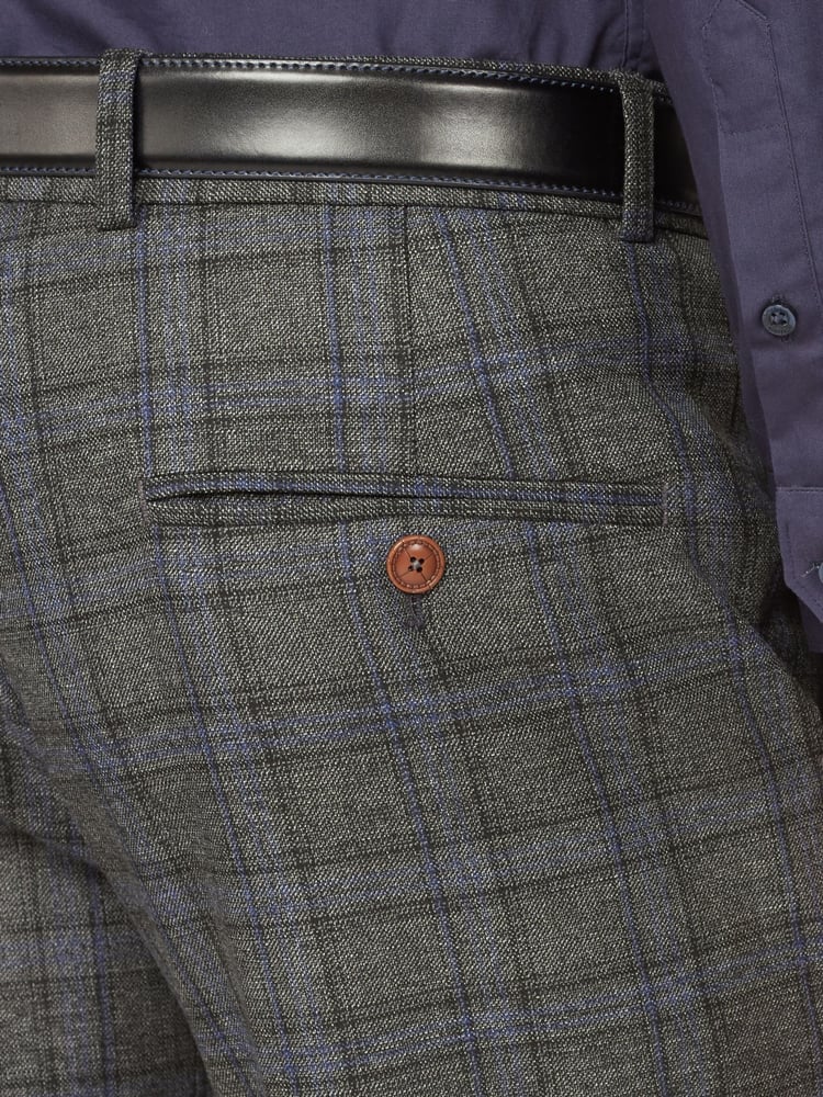 Antique Rogue Grey Overcheck Trousers - Image 3 of 3