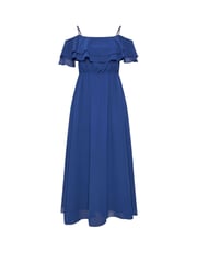 Yours Curve Blue London Plain Cold Shoulder Dress - Image 5 of 5
