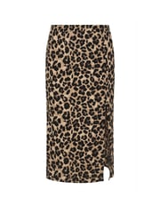 Yours Curve Natural Leopard Print Textured Maxi Skirt - Image 5 of 5