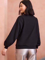 Love & Roses Black Crystal Jersey Sweatshirt - Image 4 of 4