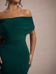 Club L London Green Bowden Bardot Maxi Dress - Image 6 of 6