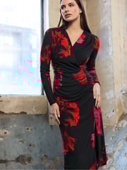 Star by Julien MacDonald Red Oriental Floral Dress - Image 4 of 6