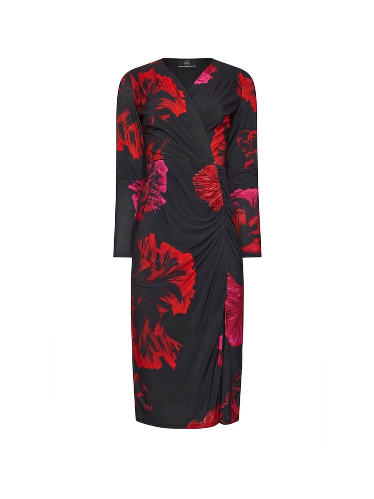 Star by Julien MacDonald Red Oriental Floral Dress - Image 6 of 6