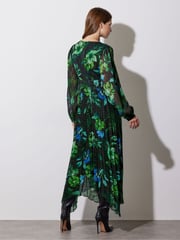 Star by Julien MacDonald Green Pleated Floral Leaf Dress - Image 4 of 6