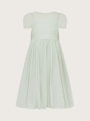 Monsoon Green Claire Crinkle Chiffon Dress - Image 1 of 2
