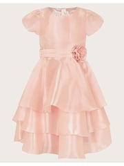 Monsoon Pink Olena Organza Ruffle Dress - Image 1 of 3